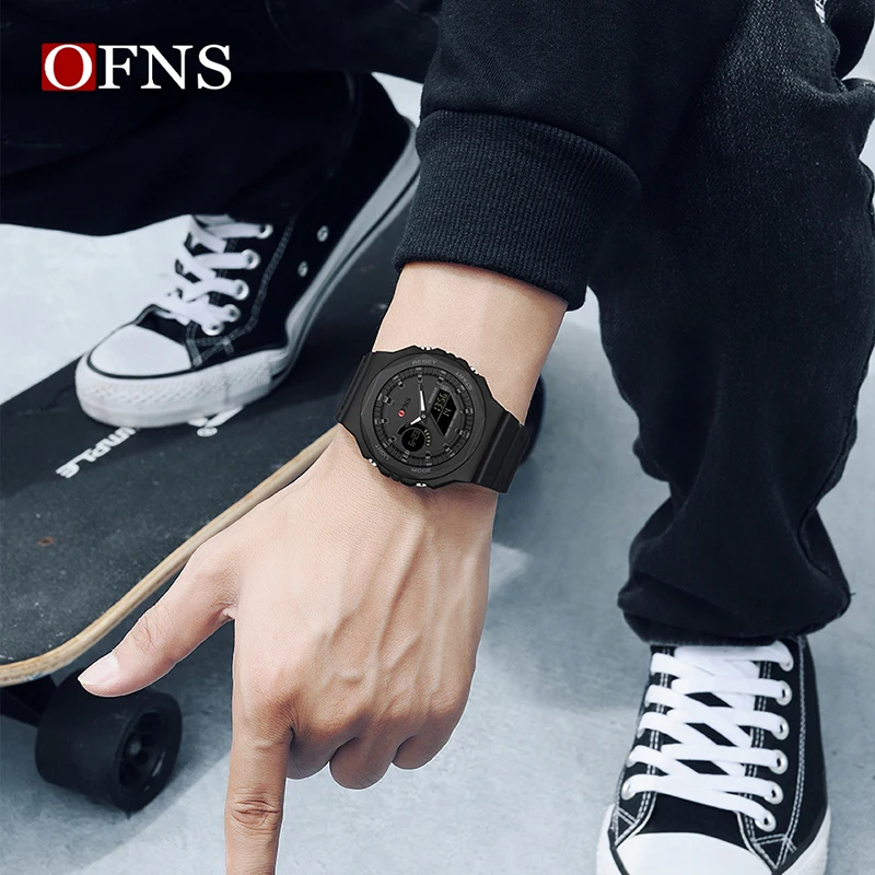 OFNS Top Brand G Style Outdoor Sports Watches Men LED Digital Watches Military Waterproof Electronic Watch Relogio Masculino