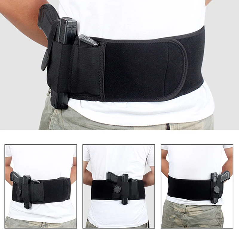 Tactical Belly Band Concealed Carry Gun Holst Universal Pistol Holster Girdle Xs