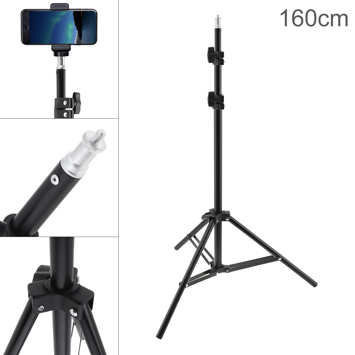 

160cm Selfie Ring Fill Light Tripod Photography Light Stand Fit for Live Broadcast Photo Studio Video Lighting Studio Kits