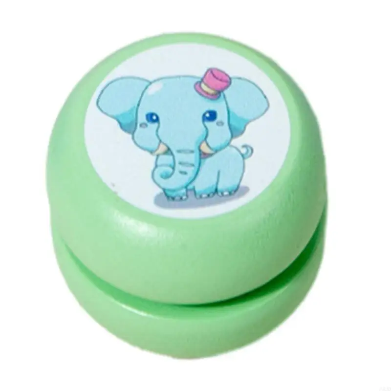 

F62D безопасная и прочная мультипликационная деревянная игрушка йойо, подходящая для 5 лет и старше