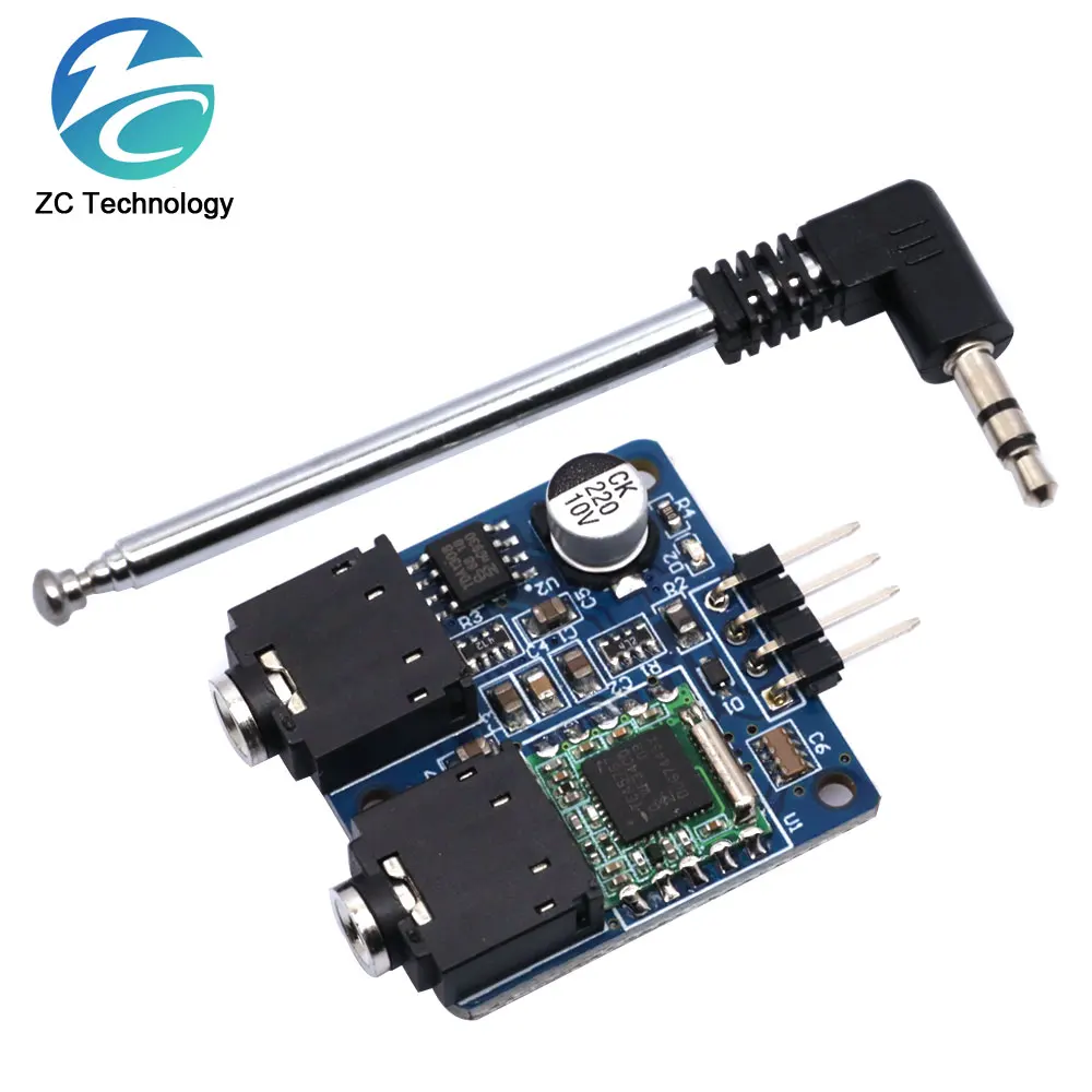 TEA5767 FM Stereo Radio Module For Arduino 76-108MHZ With Free Antenna Reverse Polarity Protection Diode Filtering Sensor