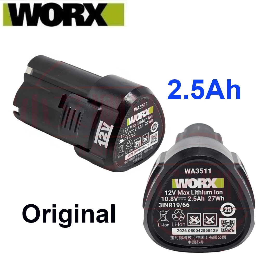 Original 12V 2.5Ah battery for WORX Kress 12V WA3506 WU280 W