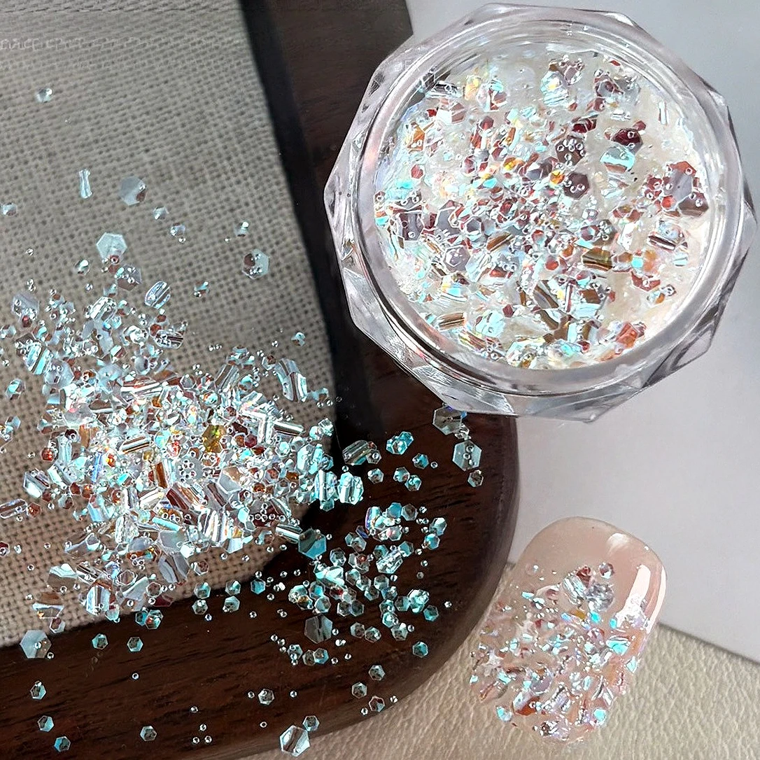 حالمة بريق مسحوق الترتر لامعة الراين كريستال سحر صغير الحصان العين مسمار الفن اكسسوارات زينة DIY مانيكير أداة