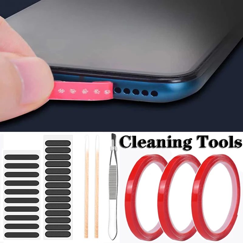 Universal Mobile Phone Speaker Dustproof Net Sticker Earpiece Audio Small Hole Dust Remover Glue Tape For iPhone Samsung Xiaomi