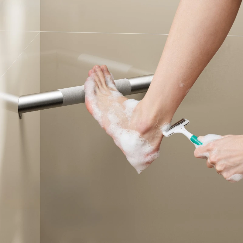 

Табурет для ванны из нержавеющей стали, противоскользящий табурет для душа с утолщенной педалью для бритья ног, прочный табурет для ванной комнаты