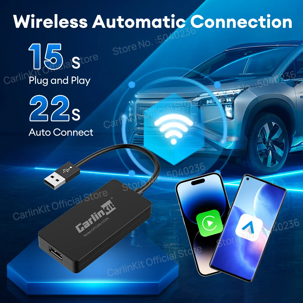 CarlinKit CCPA Wireless CarPlay For Android Car Radio Wireless Android Auto Wireless Auto Connect Mirrorlink Smart USB Adapter image 4