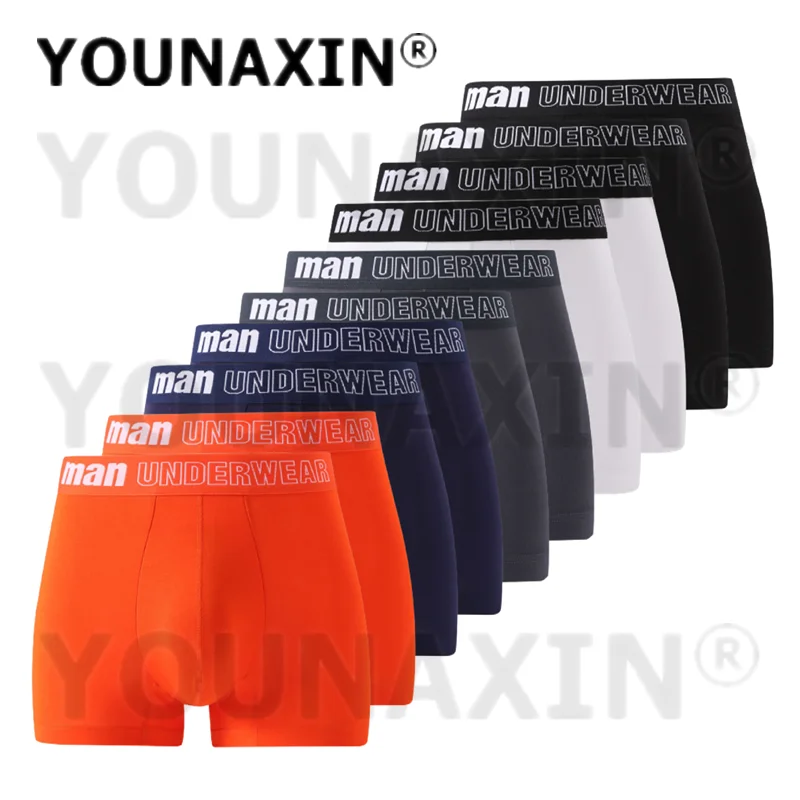 YOUNAXIN celana dalam boxer pria, celana dalam ukuran besar 10 potong/lot, celana dalam boxer besar, celana dalam Homme Knickers M sampai 7XL