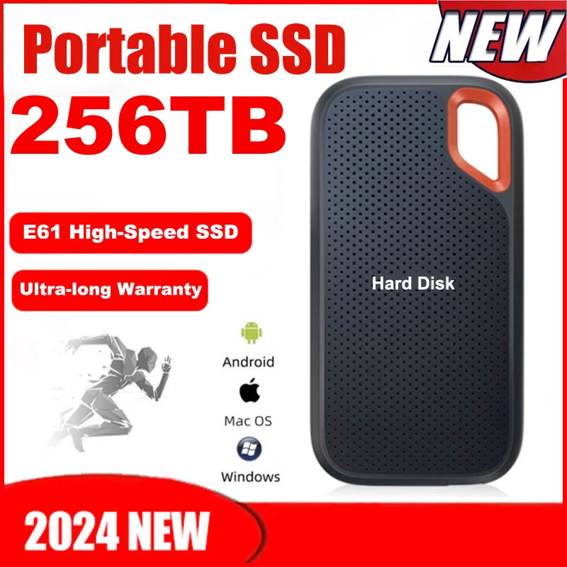 Настоящий портативный SSD, высокоскоростной внешний жесткий диск 128 ТБ, 256 ТБ, жесткий диск 1 ТБ, USB 3.1 Type-C, оригинальное хранилище для ноутбука/ПК Настоящий портативный SSD, высокоскоростной внешний жесткий диск 128 ТБ, 256 ТБ, жесткий диск 1 ТБ, USB 3.1 Type-C, оригинальное хранилище для ноутбука/ПК