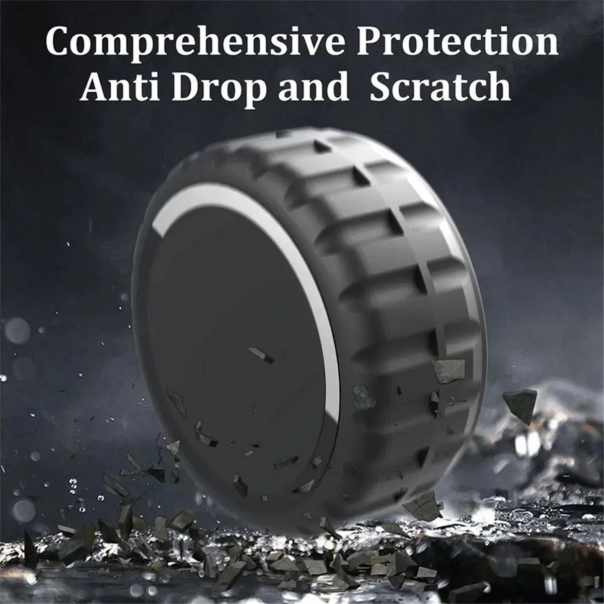 

#368U For Apple Airtag Protective Cover Magnetic Suction Case for Air Tag Holder GPS Tracker Car Bike Motorcycle (Black)