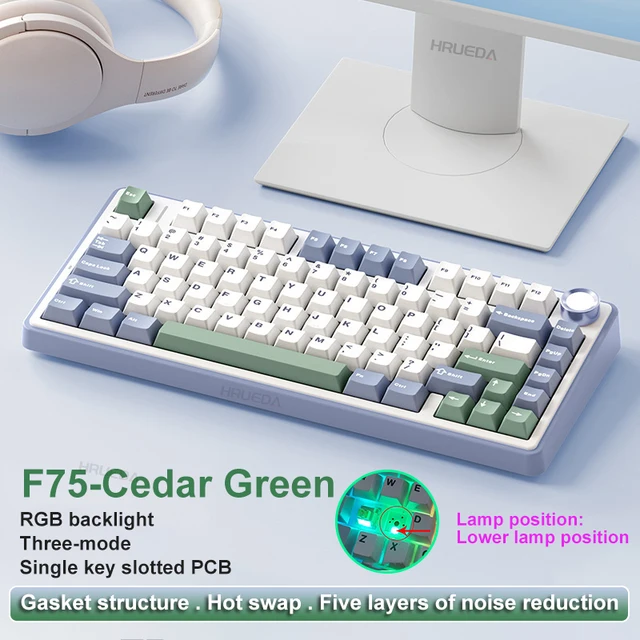 AULA F75 メカニカルキーボード グリーン AULA F75（Cedar Green） – AULA JAPAN