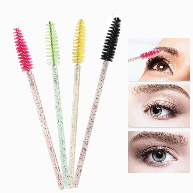 HUAZDS nuovo 50/5pcs Mascara Brush Beauty Extended Eyelash Makeup Brush sopracciglio Eye Black Bendable Beauty Makeup Tool