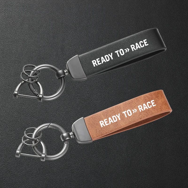 High-Grade Leather Motorcycle Keychain Holder Keyring For KTM Adv Duke 390 690 790 890 1190 Rc 1290 Adventure READY TO RACE
