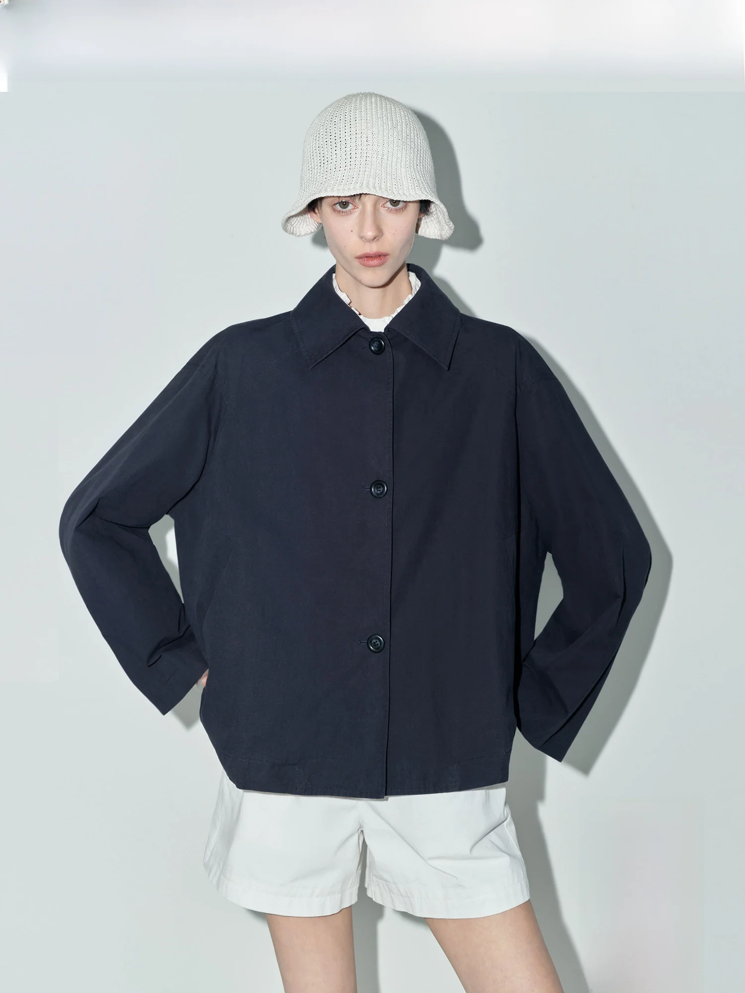 

Capri 00% Long Velvet Cotton Stain Small A-Line Collar Jaet Women's Loose Fit Long Sve Button up mat Sle Coat