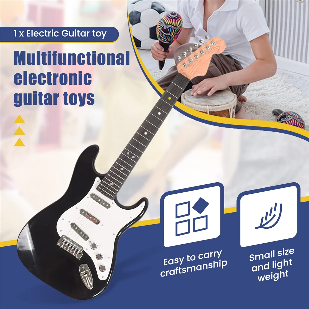 6 Strings Music Electric Guitar Kids Musical Instruments Educational Toys for Children