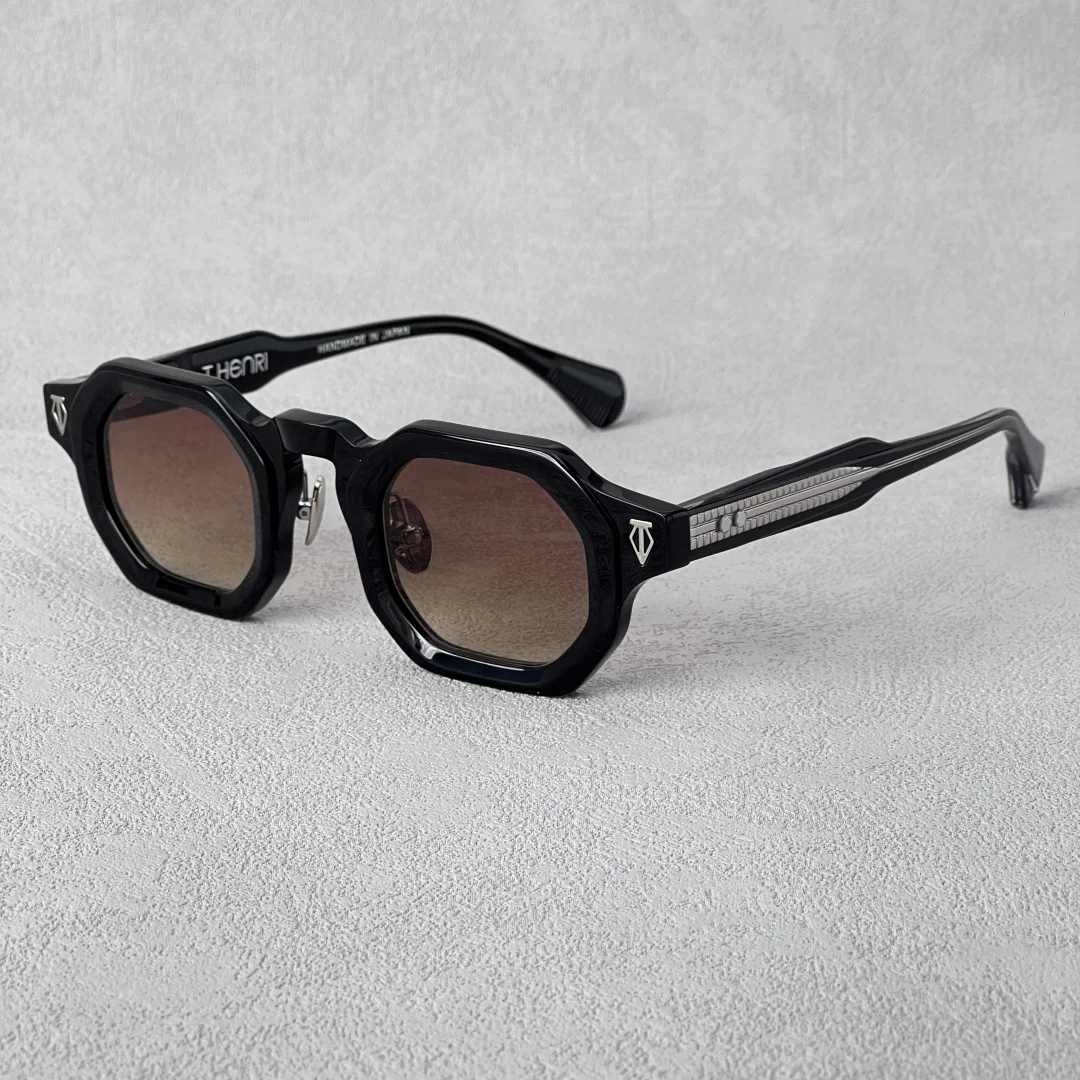 

BIRDCAGE Henri Square Sunglasses Thick Acetate UV400 Unisex Retro Style