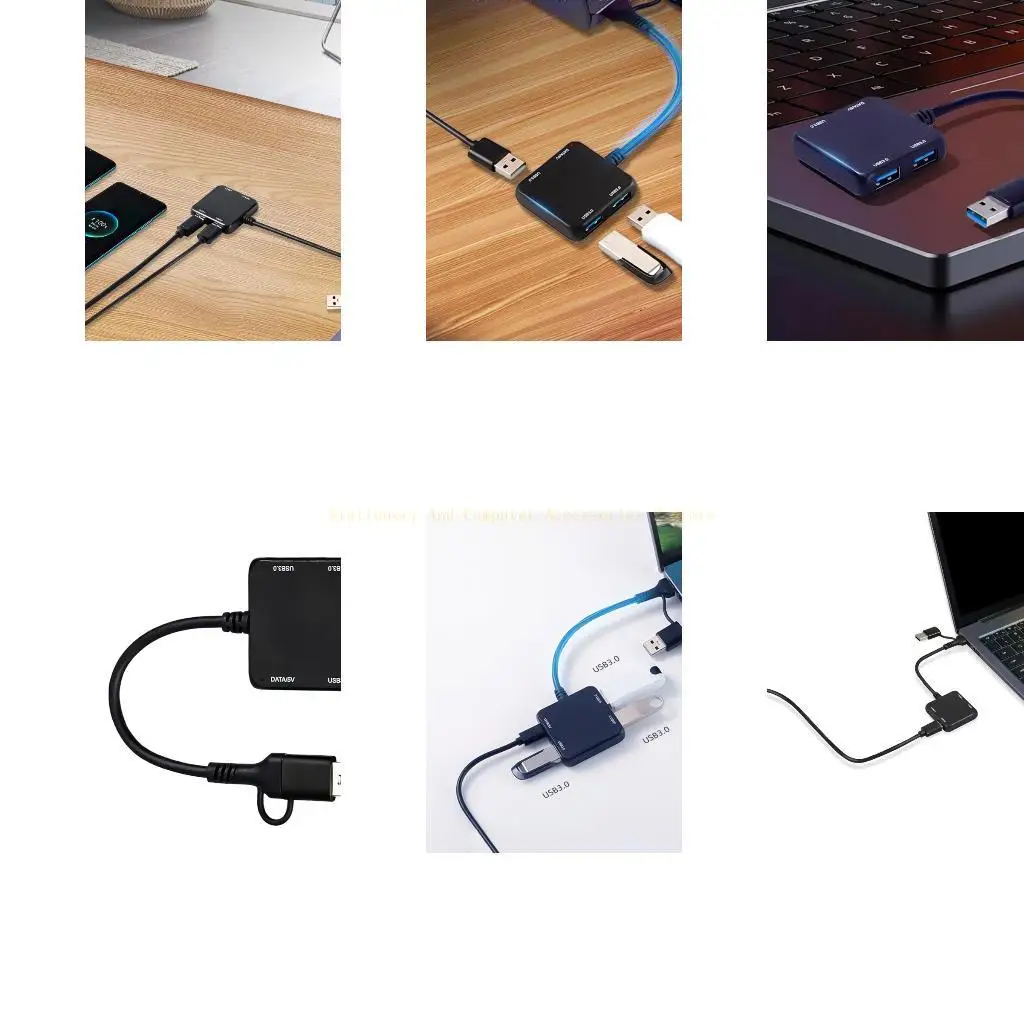 

USB C Hubs Adapter with 3 USB3.0 + 1 Type C for Data Transfer and Charging