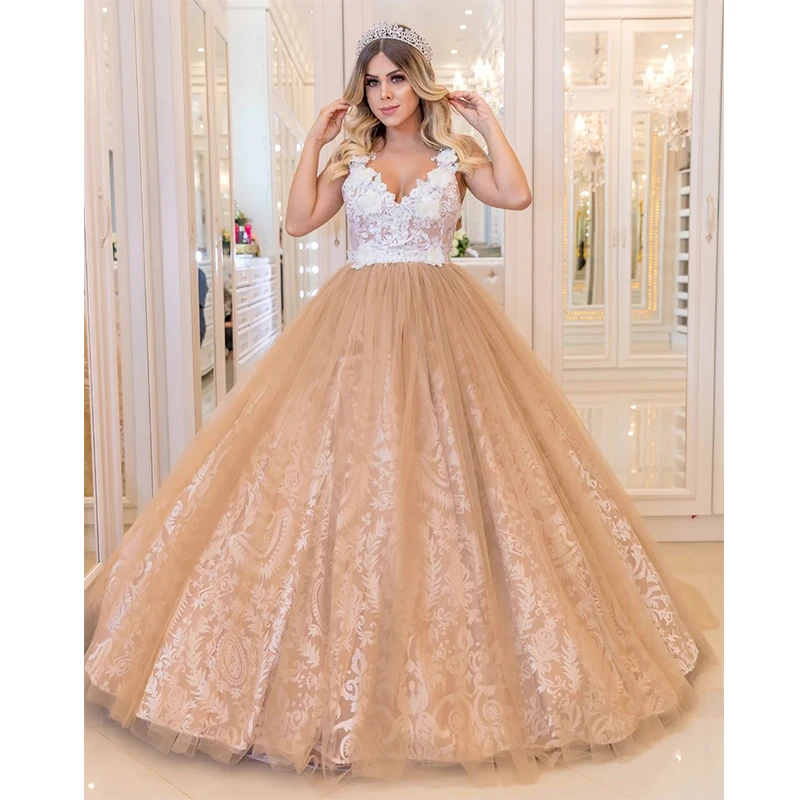 

Princess Prom Dresses Sexy V-Neck Lace Applique 2023 A Shape Evening Gowns Fashion Celebrity Beach Party Vestidos فستان سهرة De