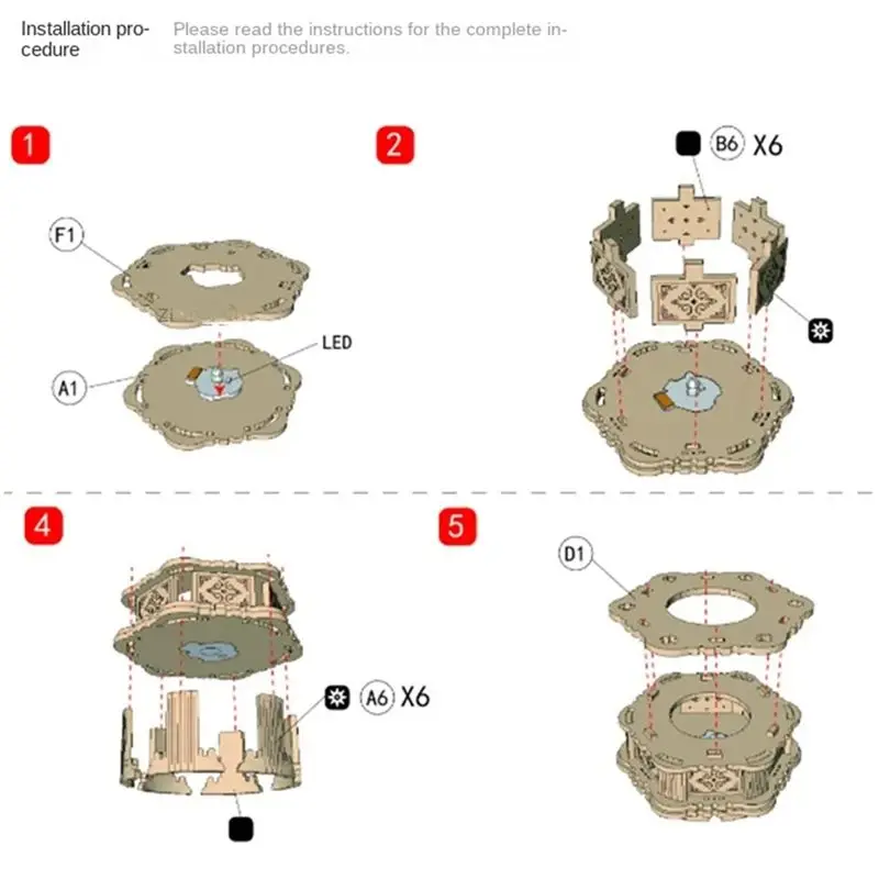 A71Z 3D Wooden Puzzles For Adults Vintage Lantern Model Kits With Light, 3D Wooden Lantern Model Kits To Build For Home