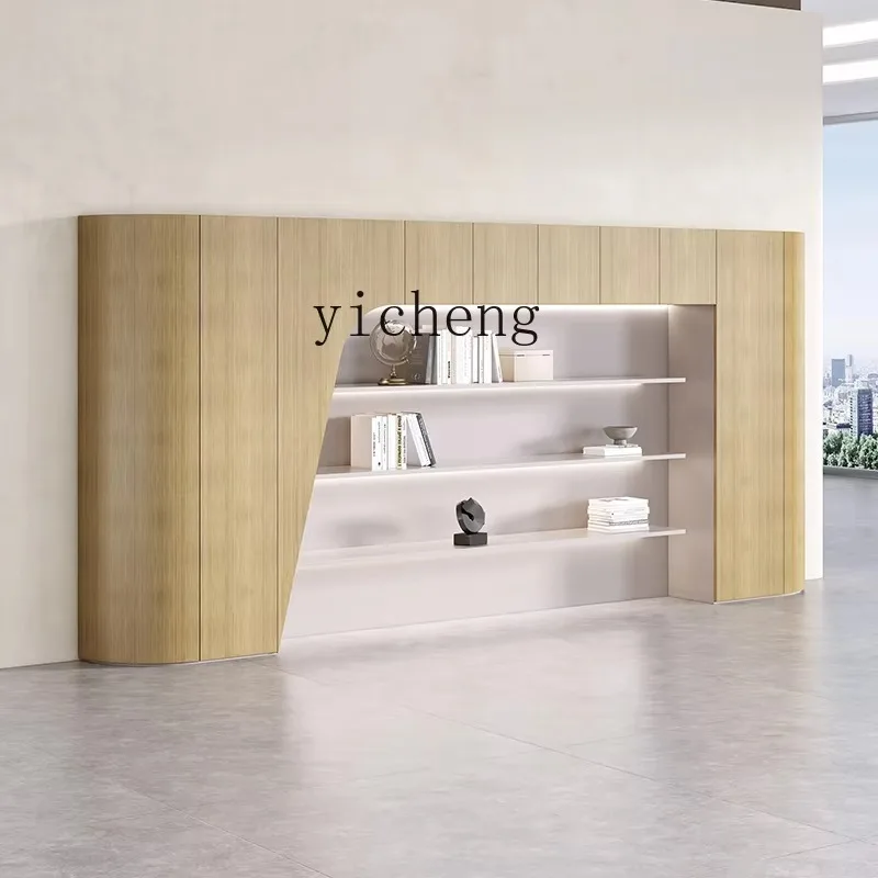 File Cabinet High-end Boss Bookcase File Storage Office Background CabinetD18