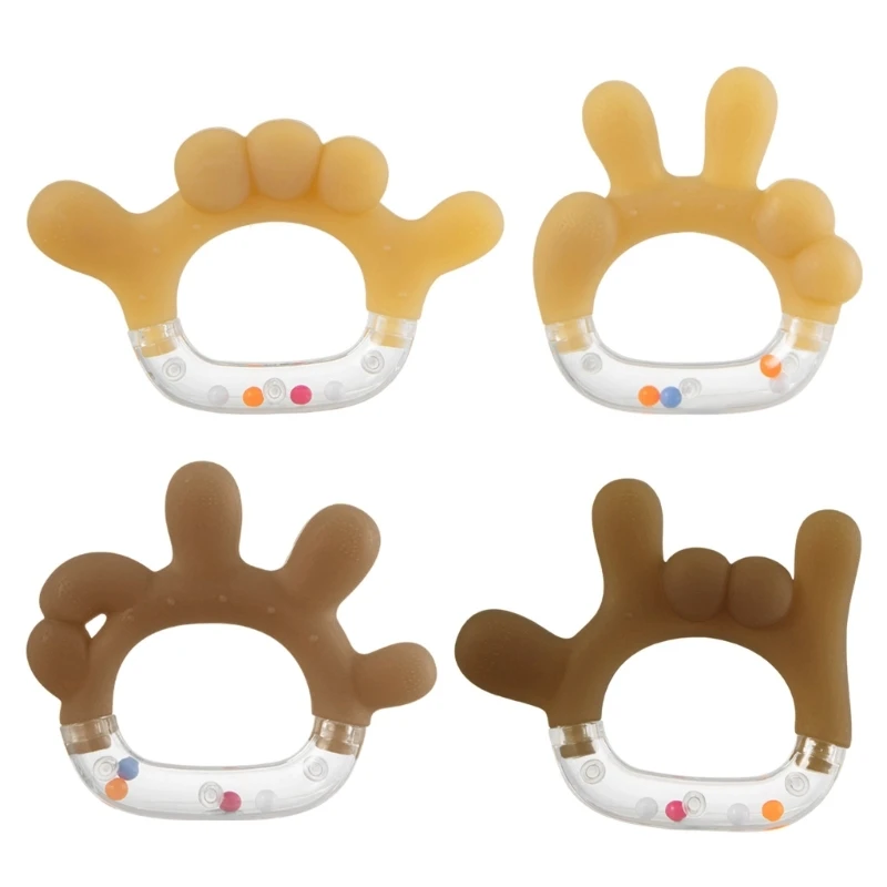 Baby Rattle ของเล่นสำหรับทารก Early การศึกษาของเล่นเด็กทารกของขวัญเด็กแรกเกิด Sensory ของเล่น Teether Shaker QX2D