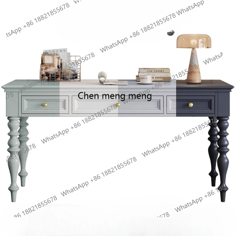 

American desk adult home bedroom computer French cream style study table retro style