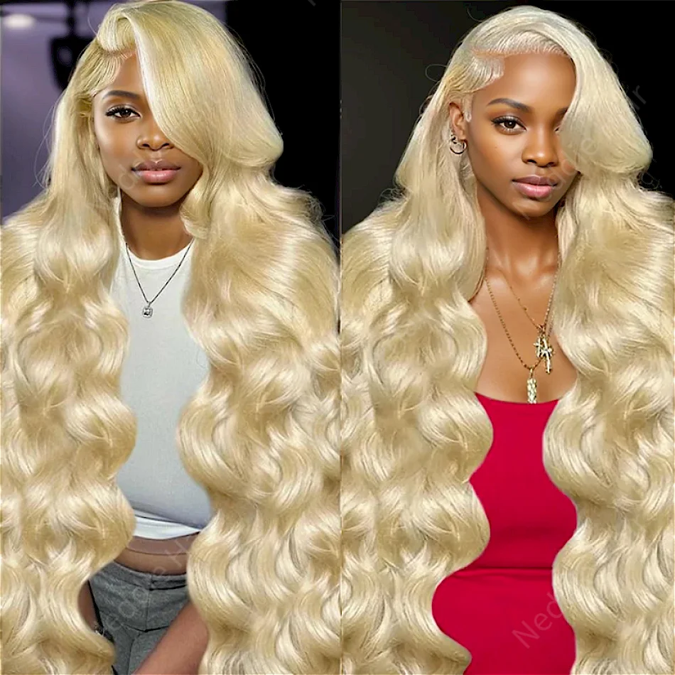 

613 Honey Blonde 30 40 inches Body Wave HD Transparent Lace Front Brazilian Human Hair 13x6 For Women choice on clearance sale