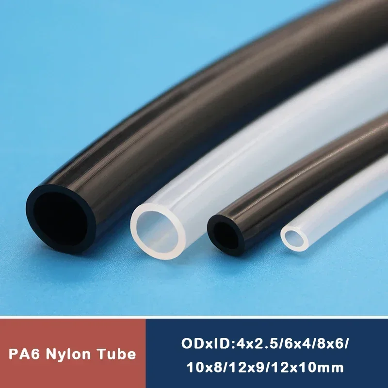 

2/5/10m PA6 Nylon Tube High Pressure Diameter 2.5 4 6 8 9 10 12 mm Pneumatic Air Compressor Smooth Rigid Polyamide Oil Pipe Hose