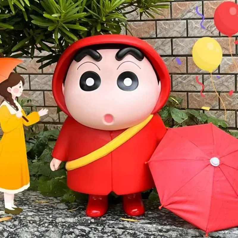 

Большой дождевик Crayon Shin-Chan 40 см, фигурка, модель автомобиля, украшение, коллекция кукол, украшение, аниме ограниченные подарки на день рождения