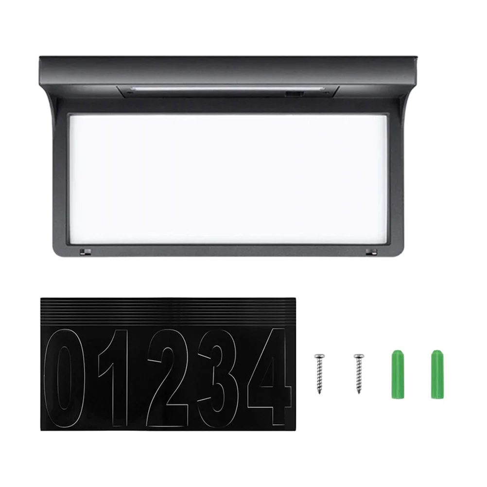 رقم الباب بالطاقة الشمسية ABS مادة الكمبيوتر لوحة عنوان LED مشرقة رؤية ليلية متينة للاستخدام الطويل لوحة الباب بالطاقة الشمسية #2