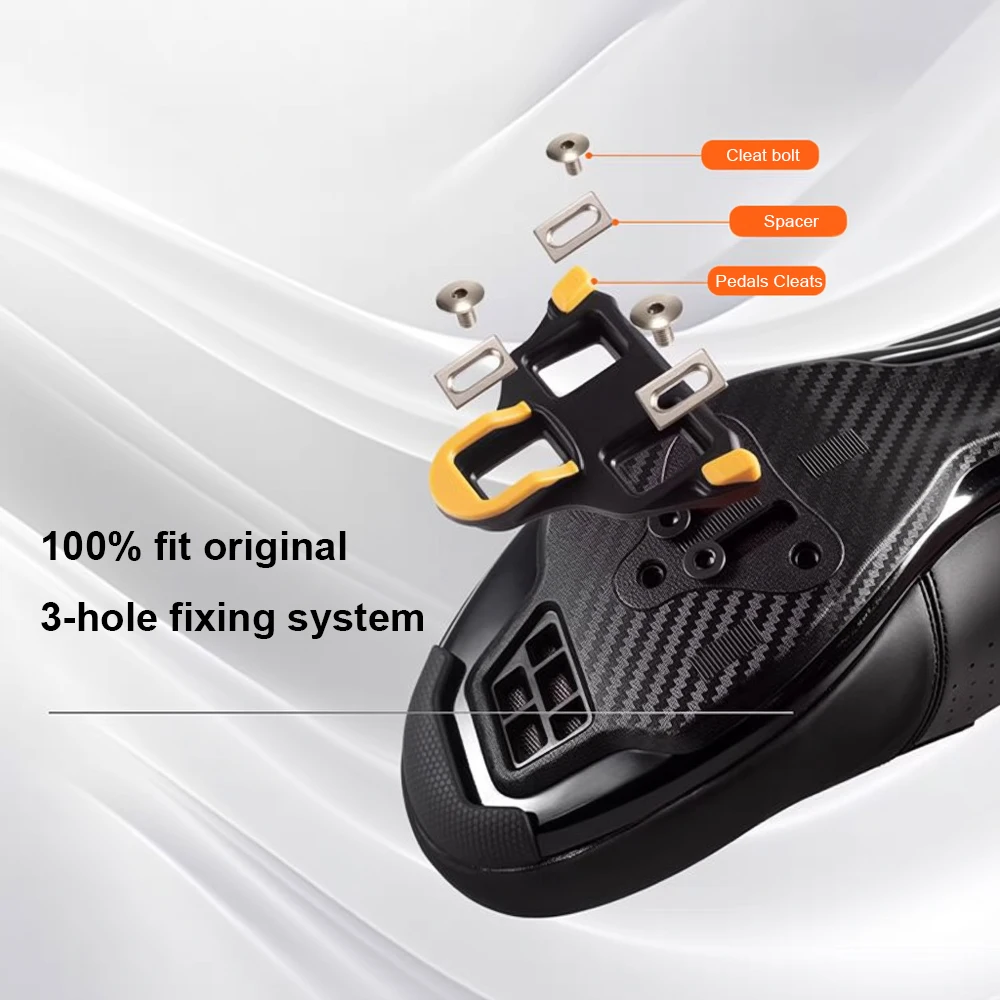 Bicycle Accessories Road Bike Lock Pedals Nylon Anti-Skid Racing Training Bicycle Pedals with DU Bearings and Cleats