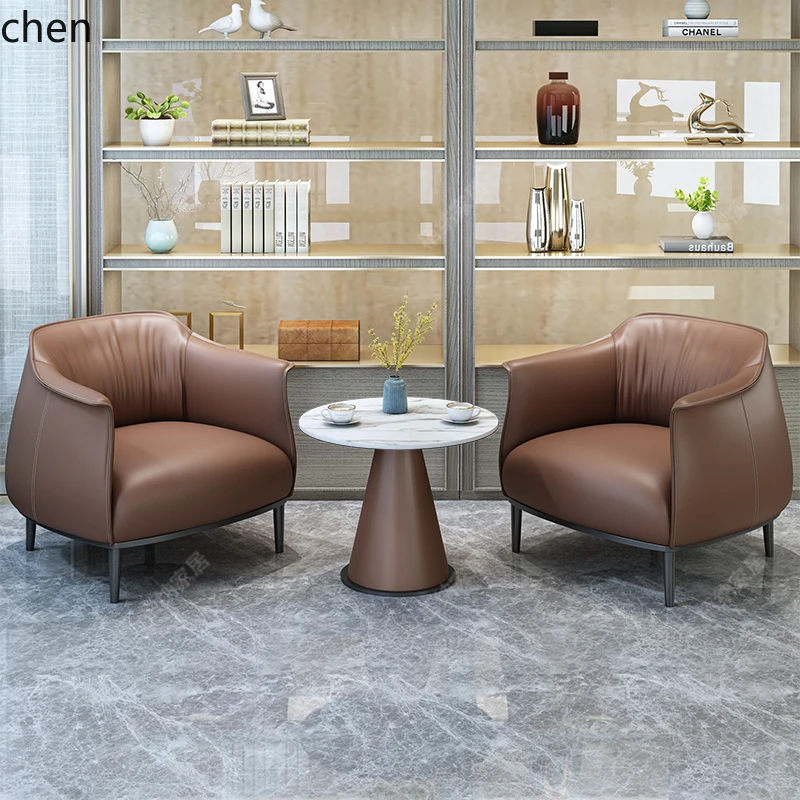 

ZML simple negotiation table and chairs hotel reception area balcony living room single sofa chair coffee table combination