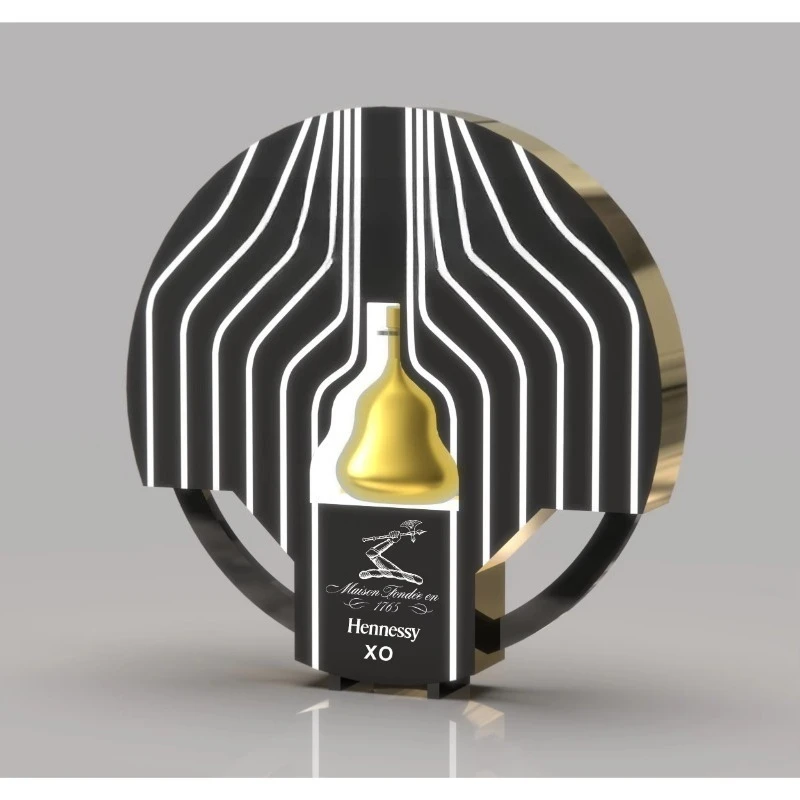 High-End Bespoke LED Bottle Display RackNew Arrival Rechargeable Hennessy LED Bottle Presenter Carrier Glorifier Display For Nig