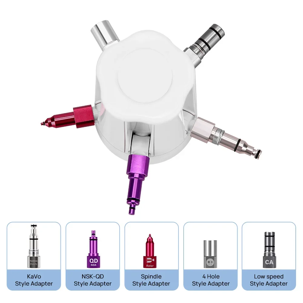Dental Handpiece Maintenance Kit | with 5-Style Connector for Cleaning & Oil Lubrication | Portable Repair Tool