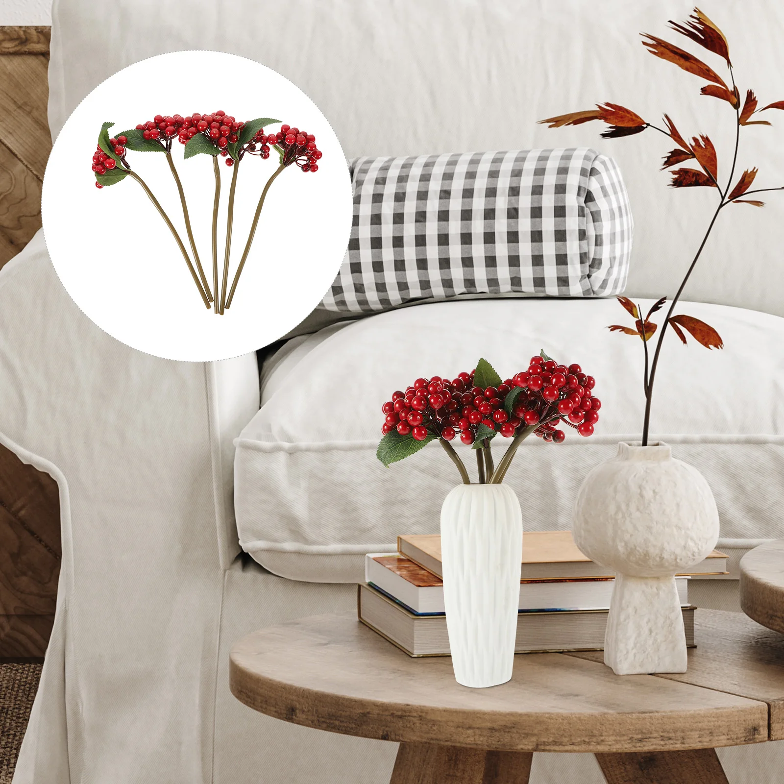 

Berries Simulation Decoration Artificial Berry Stems Realistic Red Soft Pvc Flowersartificial