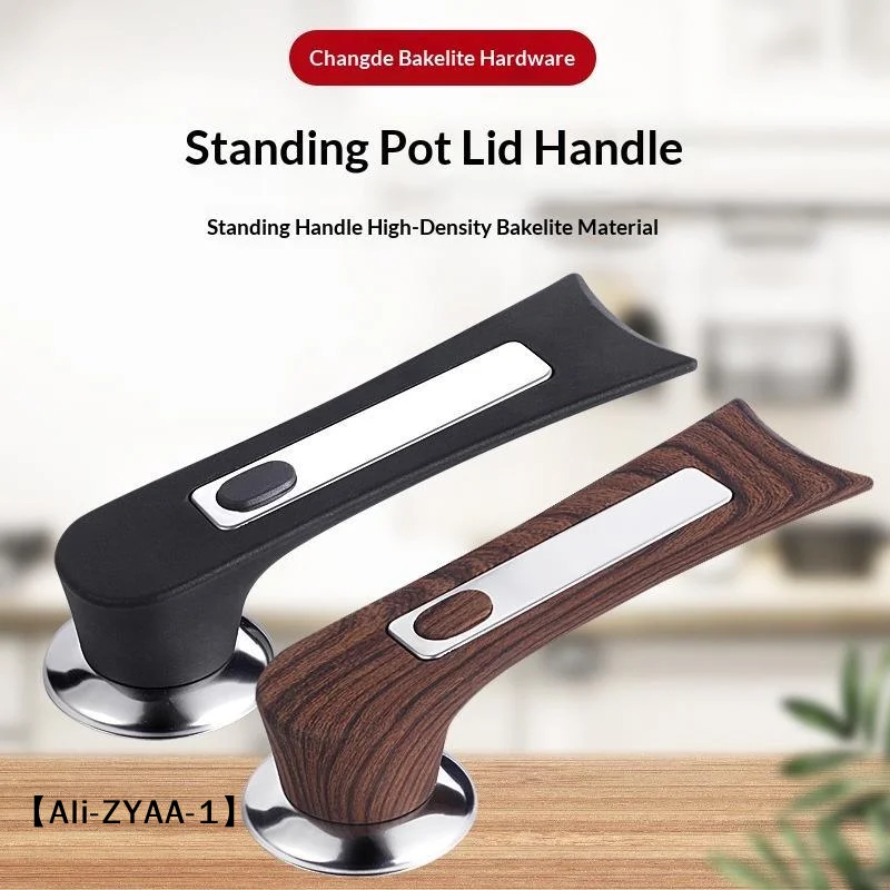 【A】Standable Pot Lid Handle Heat Resistant,Stainless Steel Base For Home Kitchen Daily Cooking Use