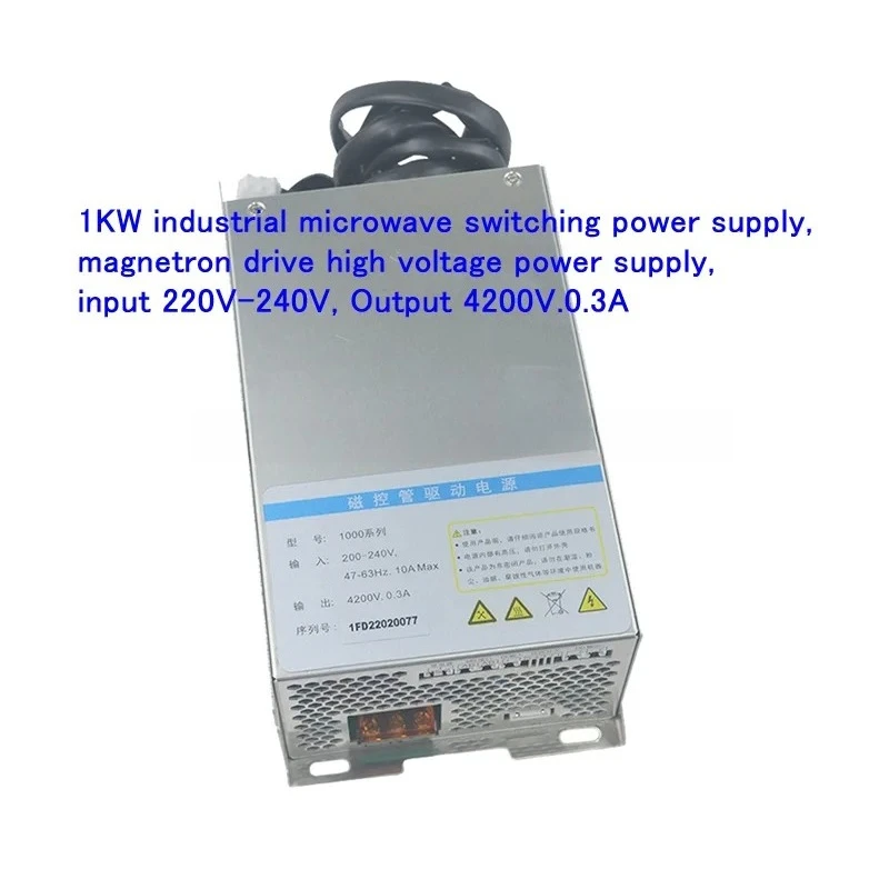 Magnetron Drive High Voltage Power Supply, 220V-240V Input, 4200V 0.3A 1KW Industrial Microwave Switching Power Supply