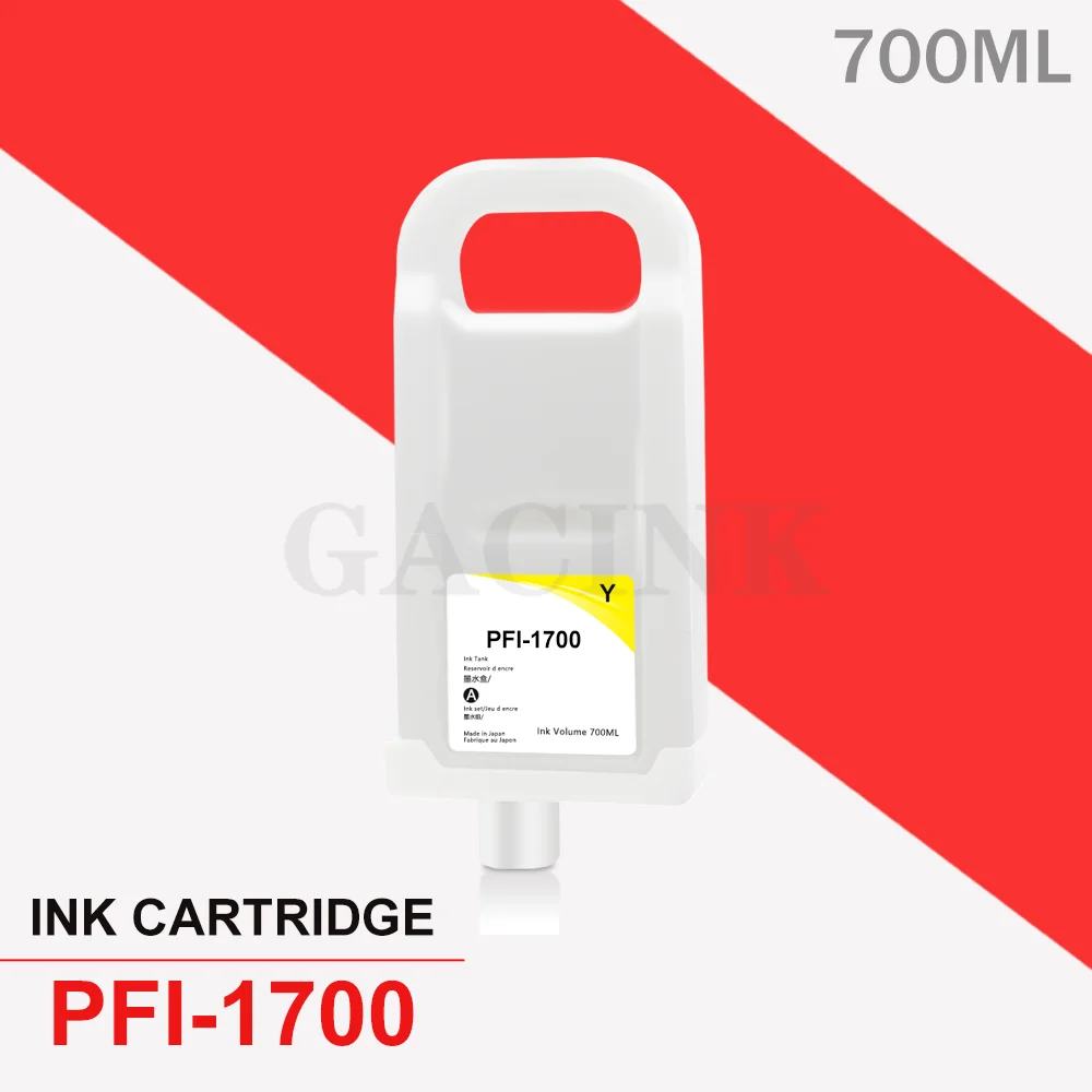 Refillable Ink Cartridge With Permanent Chip PFI1700 PFI-1700 For Canon Pro 2000 4000 4000s 6000 6000s pro 2100 4100 6100 Printe