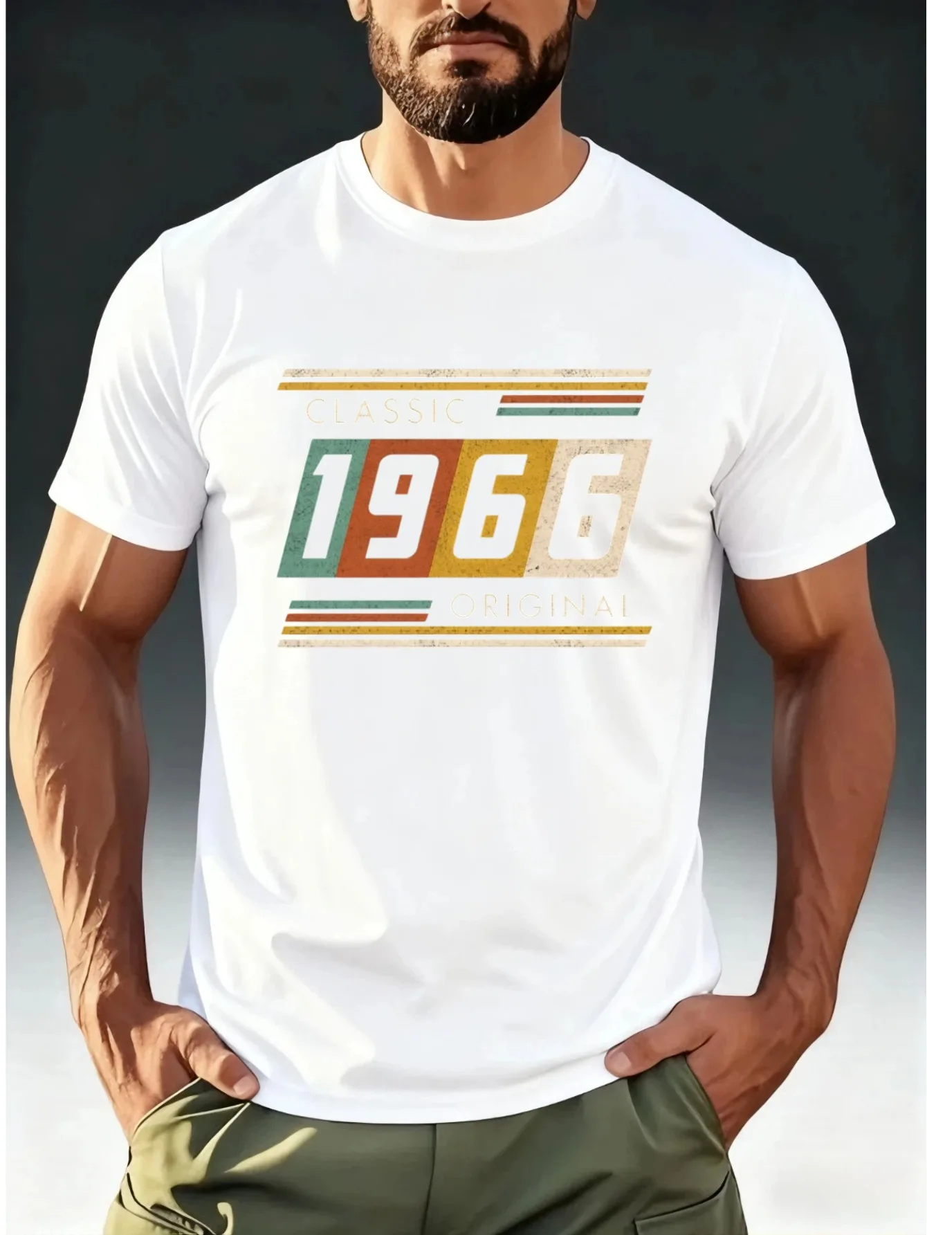 LEEQ Selects The Men's Retro Classic Style Short-sleeved T-shirt 