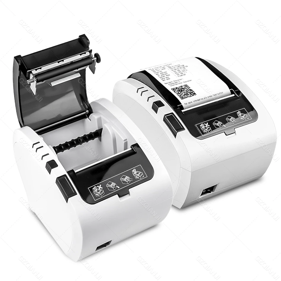 GZ8002 80mm Thermal Receipt Printer Automatic cutter Restaurant Kitchen POS Printer USB+Serial+Ethernet Wifi Bluetooth printer