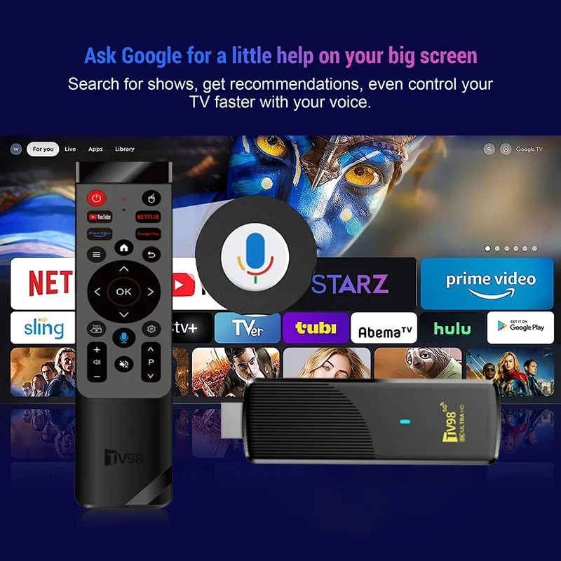 2026 New Android14 Smart TV Box Wifi6 4Core Support 8K Video Google Voice Assistant 8GB+128GB for Netflix YouTube Media Player - view 3