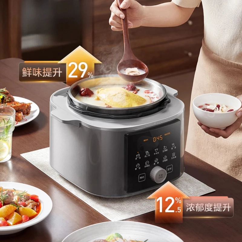 Home Electric Pressure Cooker: 0 Fluorine, No Coating, Double Pot High-Pressure Rice Cooker