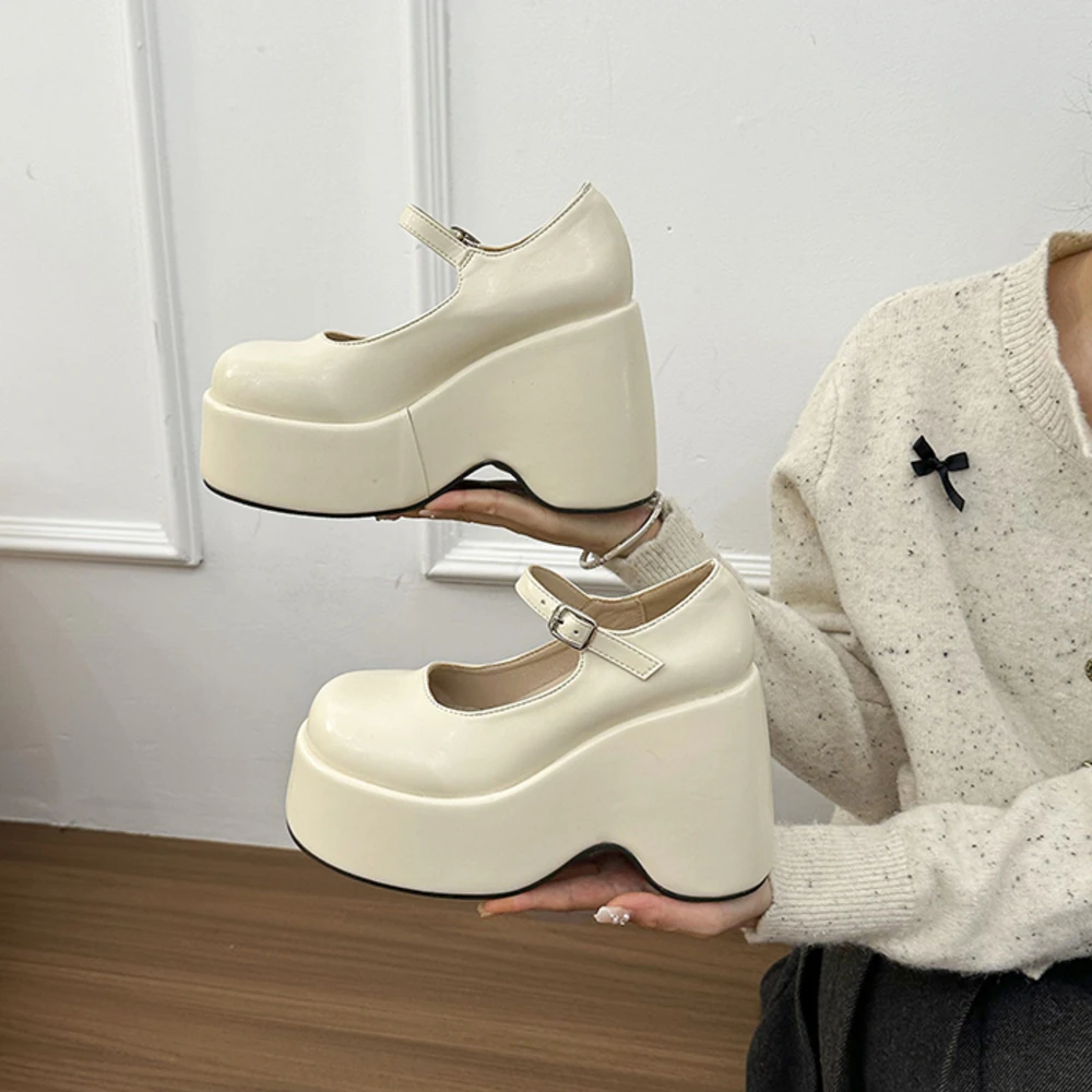 

High Heels Women Mary Jance Shoes Platform Dress Shallow Fashion Shoes Designer Sexy Pumps 2025 New Elegant Luxury Zapatos Mujer
