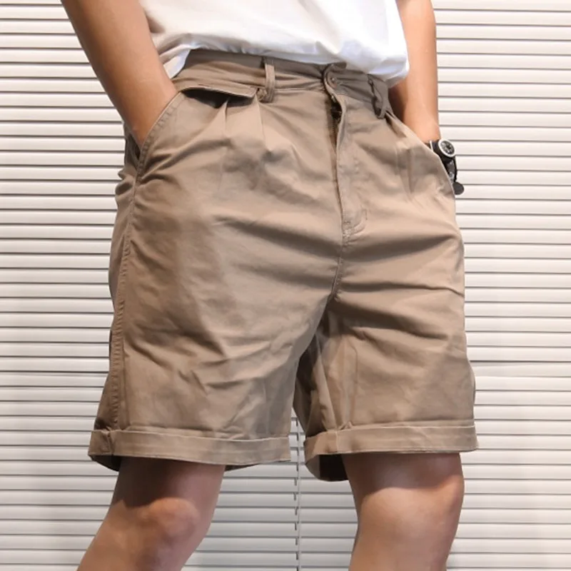 Summer Thin Men's Shorts Solid Color Fashion 2025 Casual Loose Cargo Pants for Men