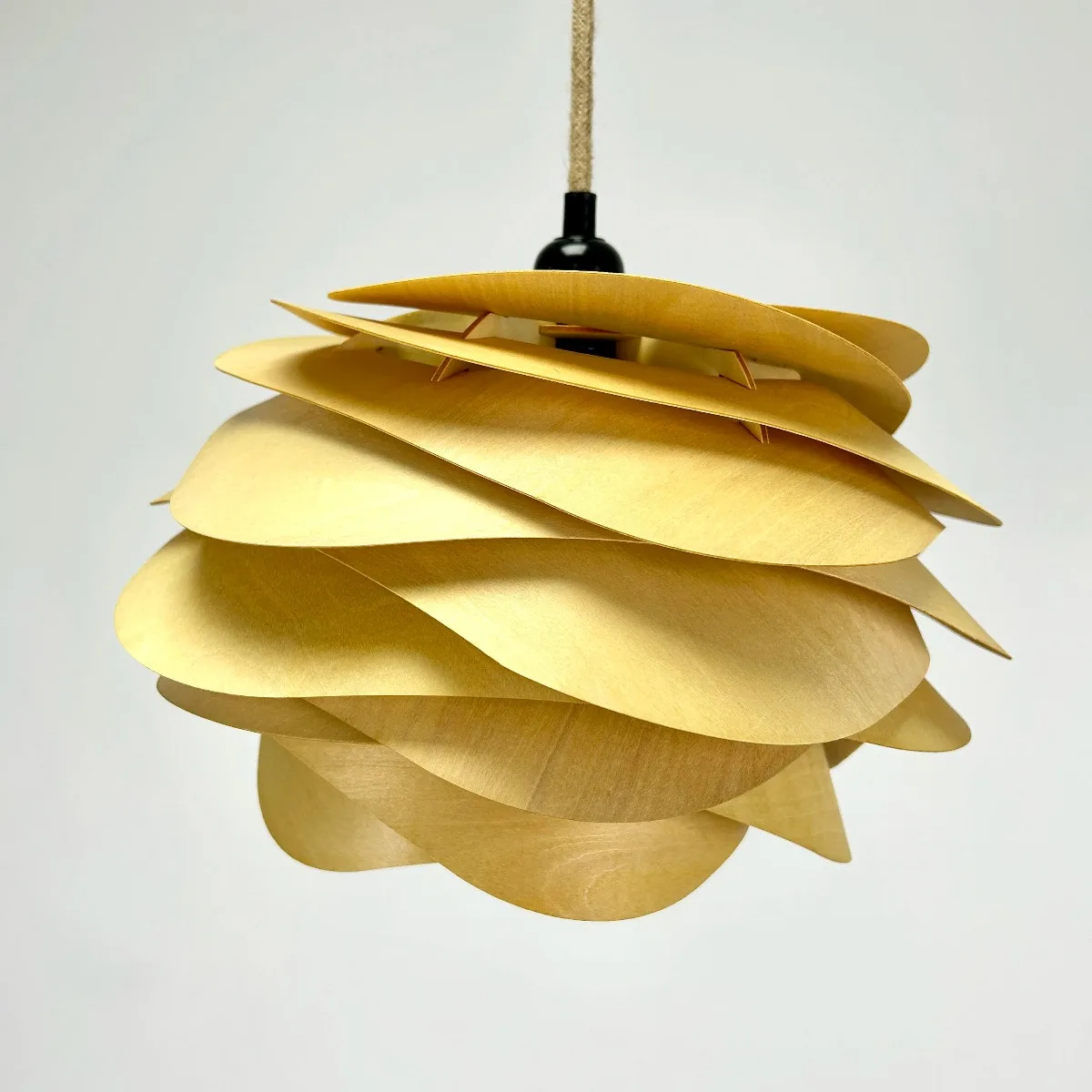 

JOYINLED Modern Log Petal Dining Room Pendant Light Living Room Lamp Bedroom Bar Wabi-sabi Style Wood Art Decorative Chandelier