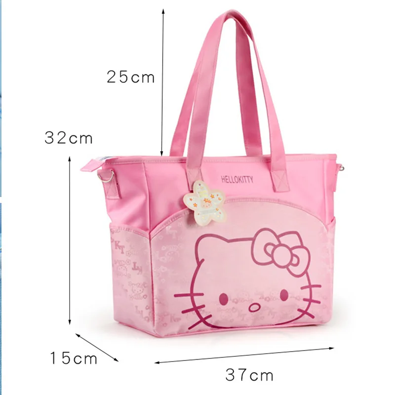 New Sanrio Hello Kitty Handbag Mummy Bag Cute Cartoon Shoulder Crossbody Maternity Package Mother Handbag Travel Out Backpack