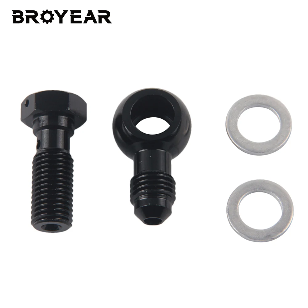 Broyear new Bolt Hydraulic Clutch Screw M12 M14 M16 M18 x 1.5  with Aluminum Banjo fitting Outlet Banjo male an4 an6 an8 an10