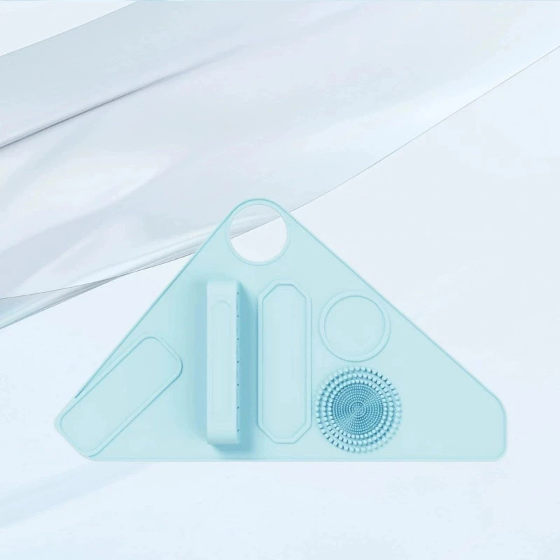 حقيبة يد مساعد مكياج من السيليكون مع وظائف متعددة تتضمن منطقة تنظيف حزام أدوات التجميل متعددة الوظائف لفرشاة المكياج