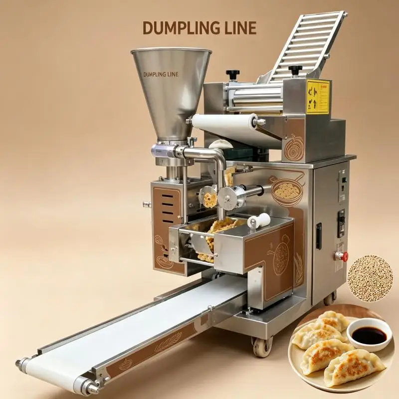Heavy Duty Dumpling Machine Automatic Dough Wrapping Filling Forming Equipment for Commercial Restaurant Food Production