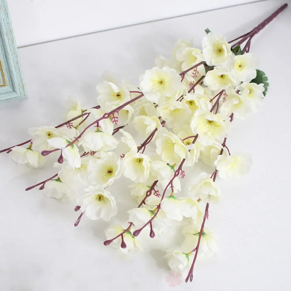 7 Zweige Künstliche Kirschblüten Blumenarrangement 55cm Lebensechte Pfirsichblüten Vasenfüller Heimdekoration – Detail 5