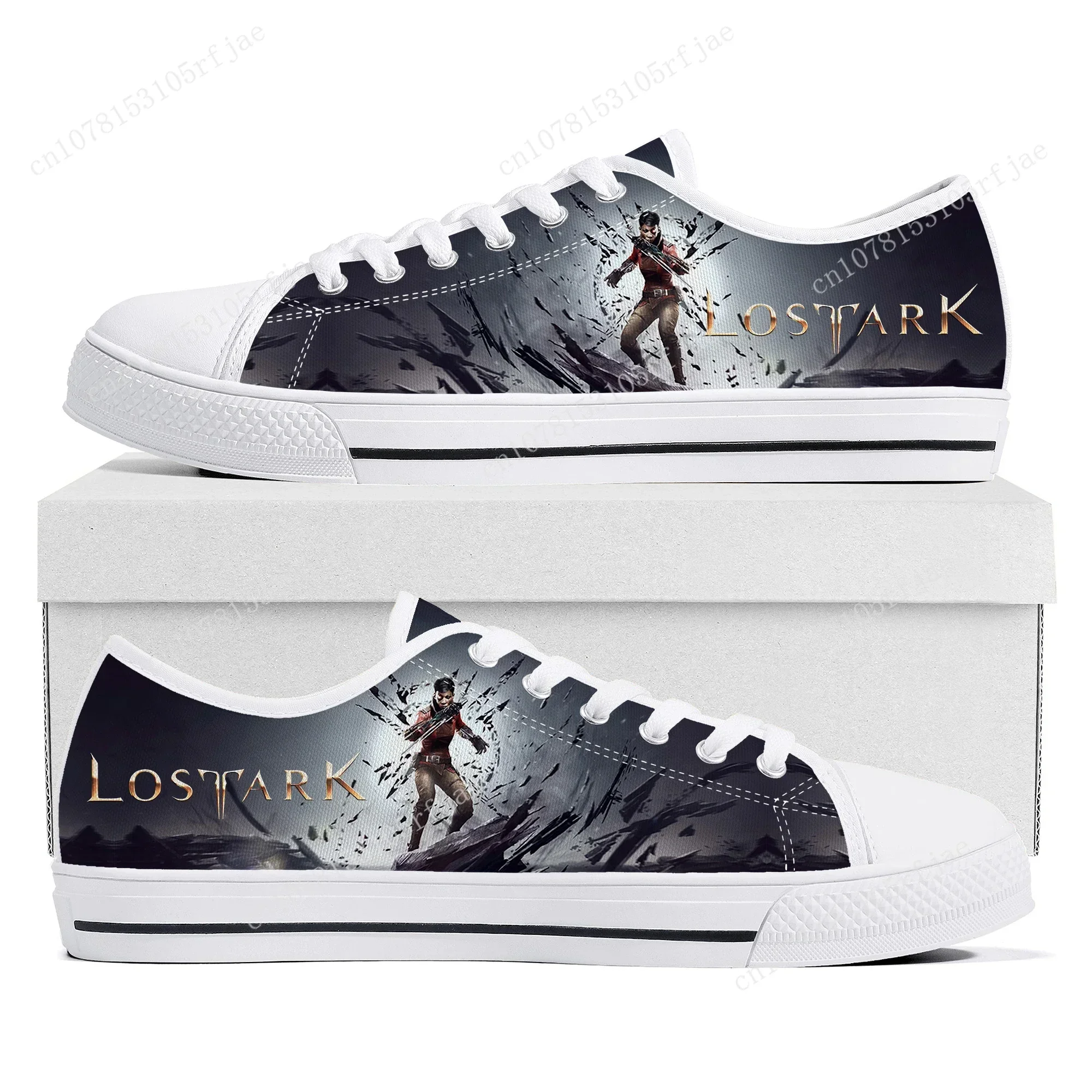 Lost Ark Low Top Sneakers Hot Cartoon 3D Game Womens Mens Teenager Canvas Sneaker Couple Fashion Custom Built Shoes